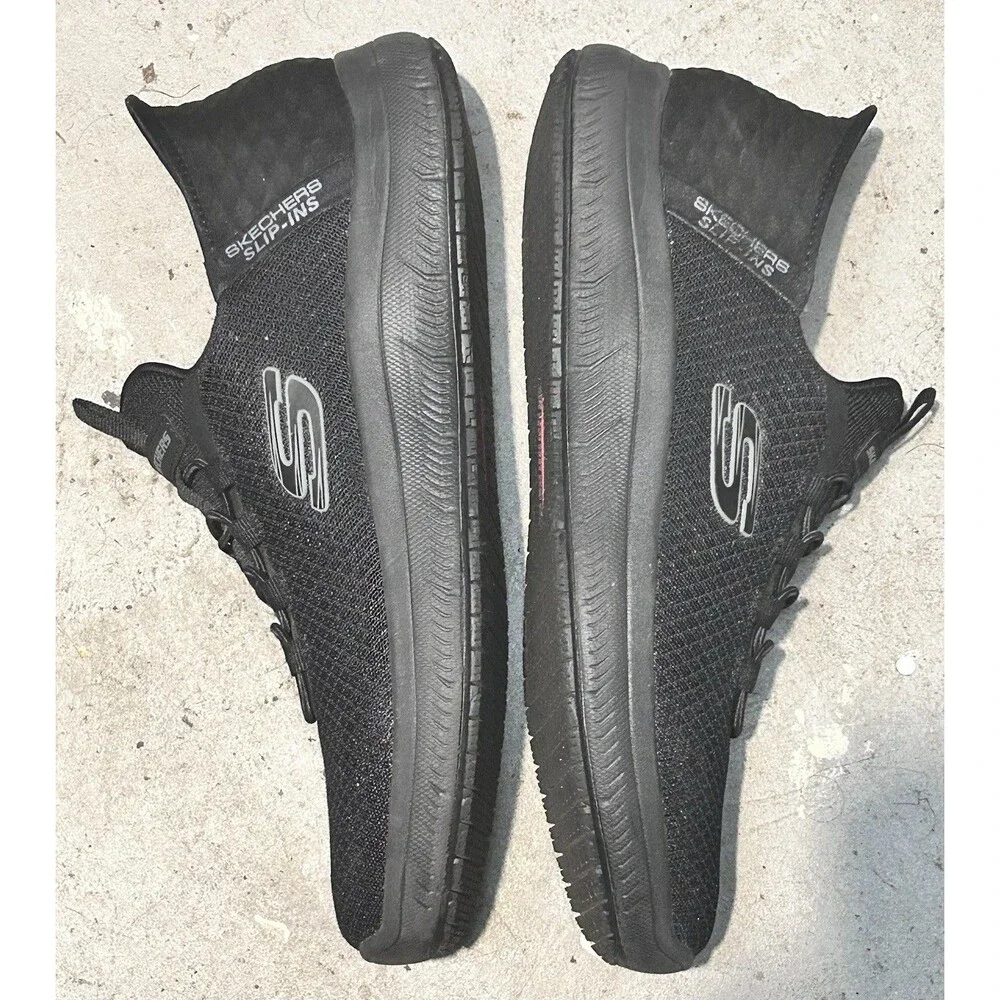 Skechers Hands Free Slip-ins Work Summits Colsin Men's 9 Black Shoes 200205